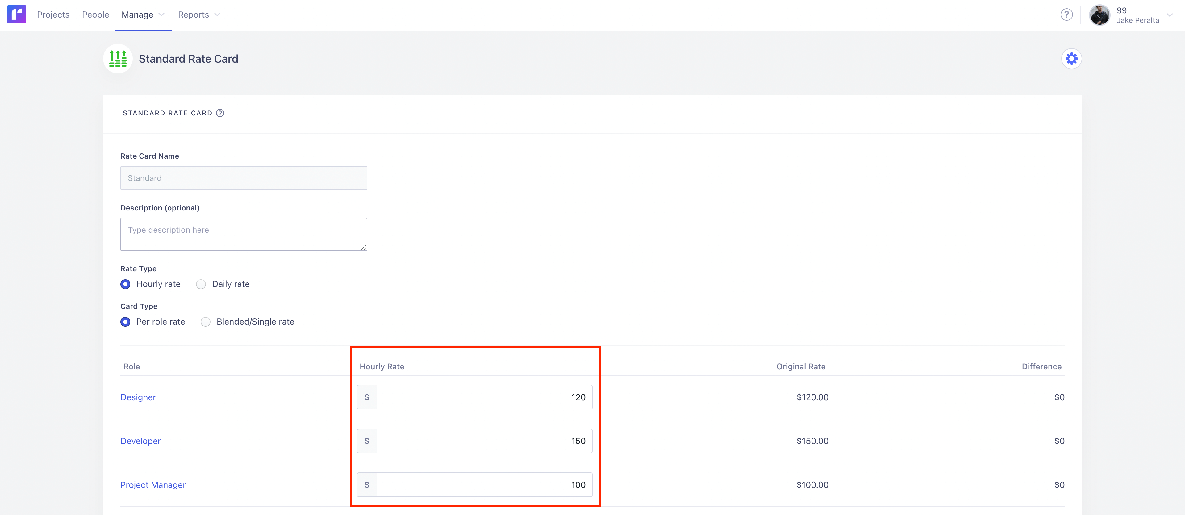 project budget hourly rates