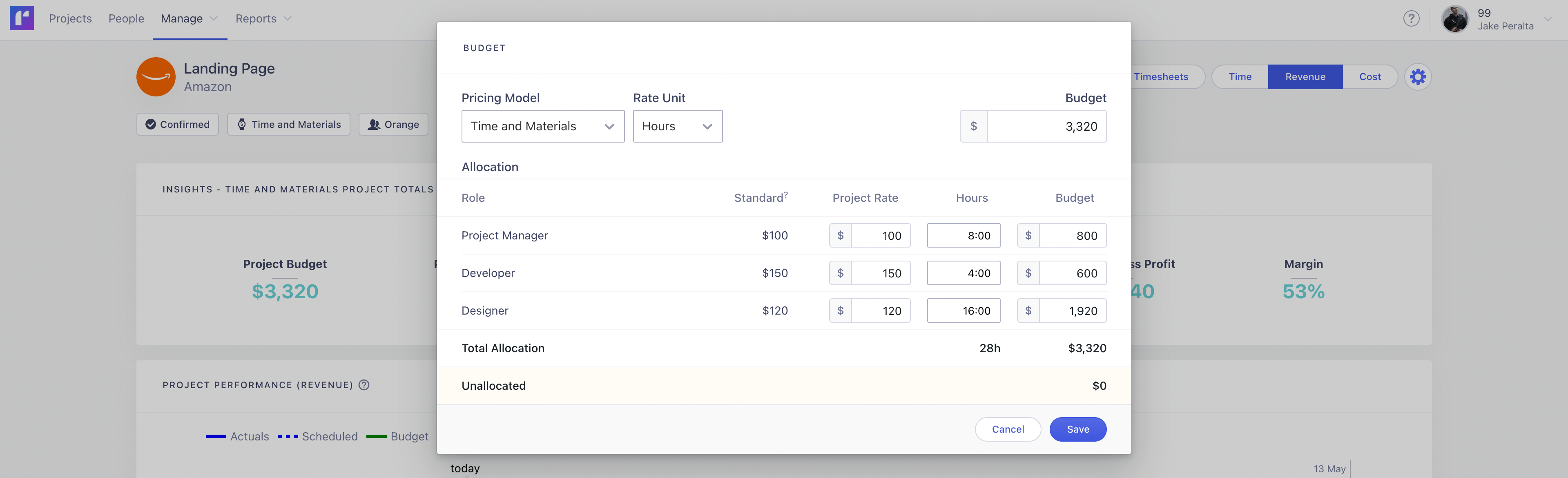 how to create a project budget
